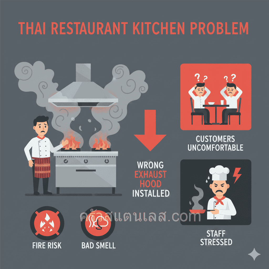 Hood ดูดควันร้านอาหาร