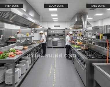 ออกแบบครัวสแตนเลสร้านอาหาร