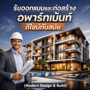 รับออกแบบและก่อสร้างอพาร์ทเม้นท์ ดีไซน์ทันสมัย (Modern Design & Build)