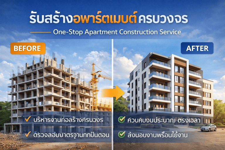รับเหมาโครงสร้างอพาร์ทเม้นท์