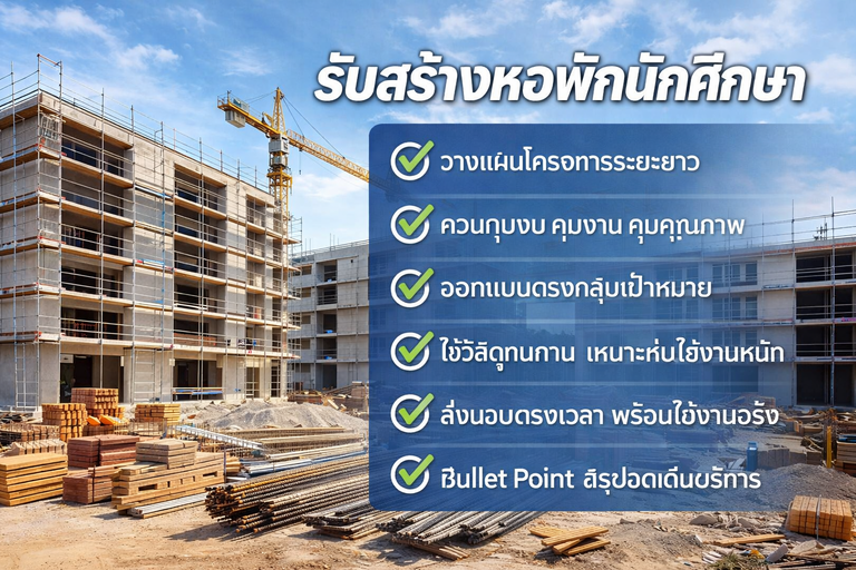 รับสร้างหอพักนักศึกษา