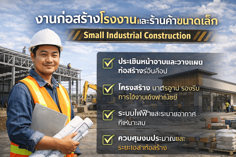 งานก่อสร้างร้านค้าขนาดเล็ก