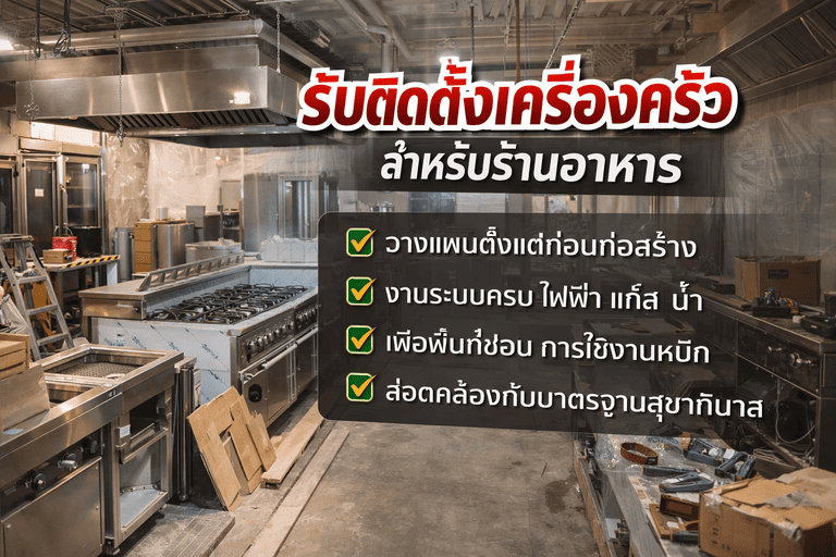 รับติดตั้งเครื่องครัวสำหรับร้านอาหาร