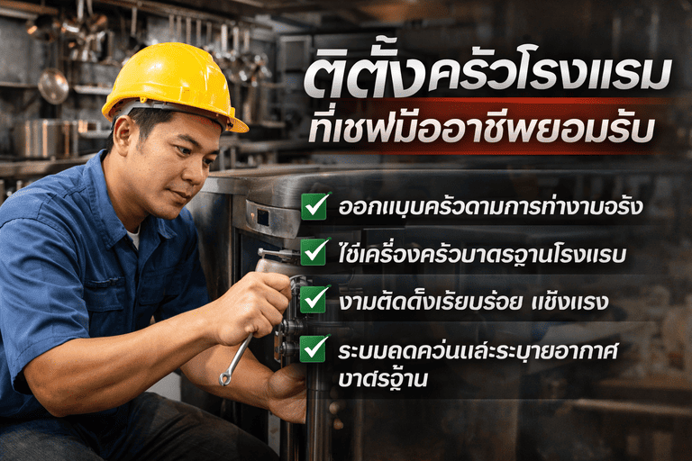 ติดตั้งครัวโรงแรม