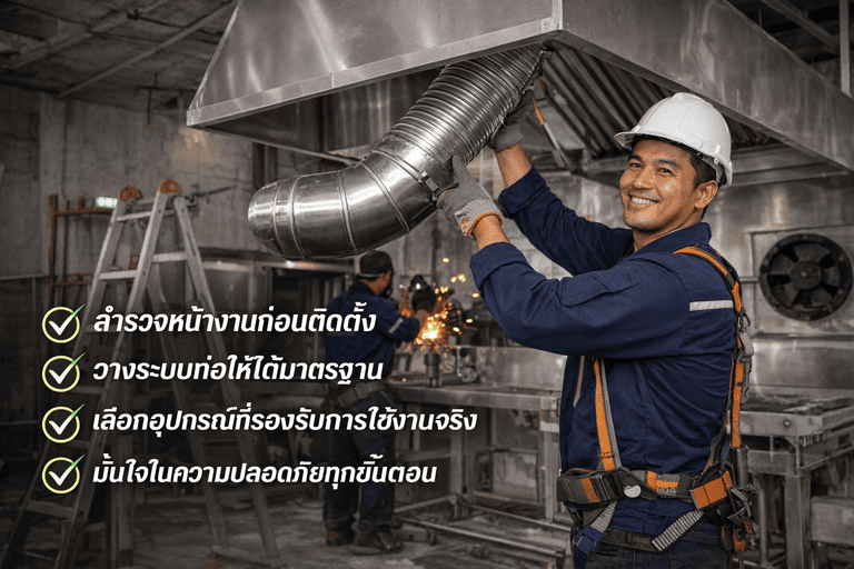 ติดตั้ง hood ดูดควัน