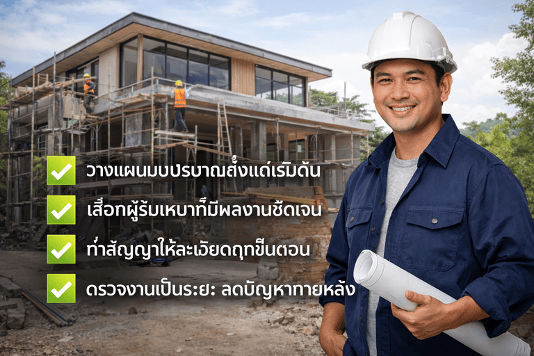 สร้างบ้านหรูสไตล์โมเดิร์นพรีเมียม