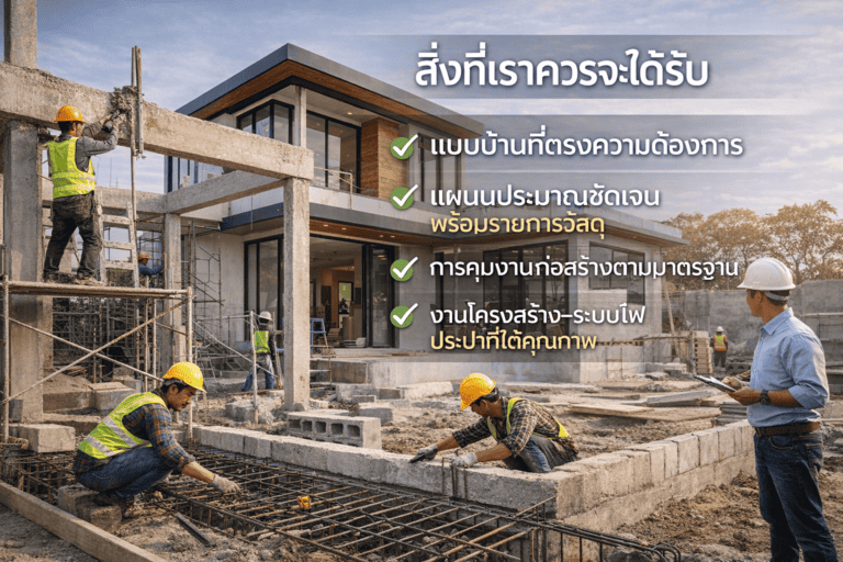 รับสร้างบ้านเดี่ยวสไตล์โมเดิร์น