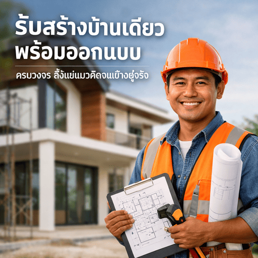 รับสร้างบ้านเดี่ยวพร้อมออกแบบ 