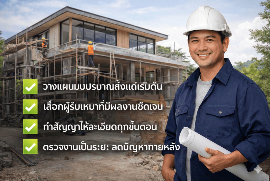 สร้างบ้านหรูสไตล์โมเดิร์นพรีเมียม